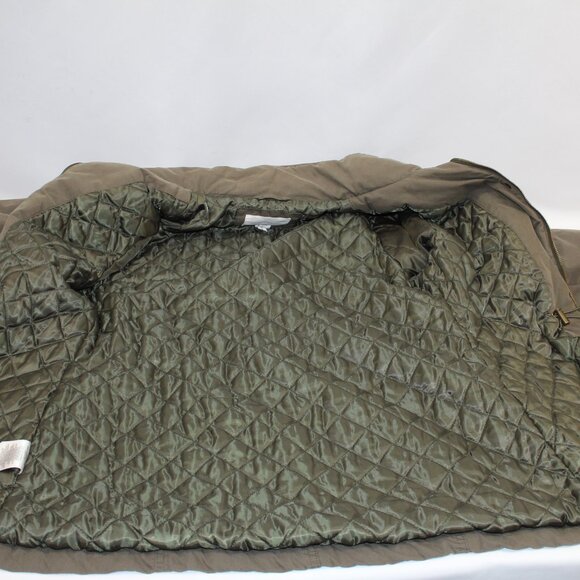 BCBGeneration‎ Coat Olive Color with Quilted Lining Size M - Picture 9 of 12